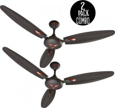 MinMAX NEO STAR ULTRA HIGH SPEED 1200 mm 3 Blade Ceiling Fan (Anti Dust | SMOKE BROWN | Pack of 2)