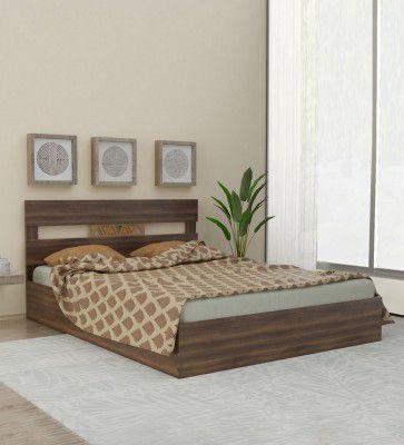 Mintwud from Pepperfry By Hestia Queen Size Bed in Walnut Finish