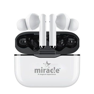 Miracle Digital Evolution-1 Pro Truly Wireless Bluetooth in Ear Earbuds with Mic (White)