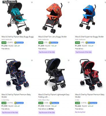 Miss Chief Baby Strollers & Prams Starts ₹1249