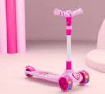 Miss & Chief Spartan Tiger - 3 Wheel Kick Scooter,Foldable with LED Wheels,Adjustable Height  (Pink)