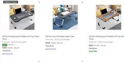 Mithila Portable Laptop Tables Upto 86% Off