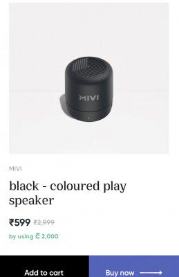 MIVI black - coloured play speaker