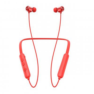 Mivi Collar Flash Bluetooth Wireless in-Ear Earphones,24 Hours Battery Life, Booming Bass, IPX4 Sweat Proof, Passive Noise Cancellation, Bluetooth 5.0 with mic (Red)