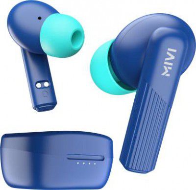 Mivi DuoPods D3 TWS,13mm Driver,Rich Bass,50H Playtime,AI ENC,Low Latency,Type C,5.3 Bluetooth Headset  (Arctic Blue, True Wireless)