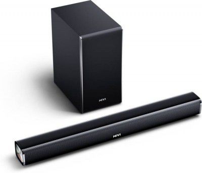 Mivi Fort S160 With Sub woofer, Surround Sound, BT v5.3 160 W Bluetooth Soundbar  (Black, 2.1 Channel)