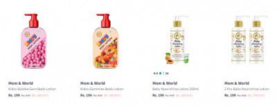 Mom And World Baby Lotions Creams @ Rs 199