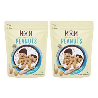 MOM - Meal of the Moment, Roasted Classic Salted Peanuts, 160g each (Pack of 2)