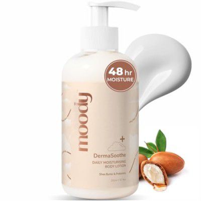 Moody DermaSoothe Ceramide & Rice Brightening Body Lotion | Hydrating & Repairing Moisturiser | With Vitamin E | 48 Hour Moisturisation | Suits All Skin Types | Men & Women | 200 ml