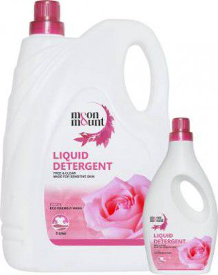 Moon and Mount Fabric Liquid Detergent, Washing Machine Liquid For Top & Front Load Rose Liquid Detergent  (6 L)