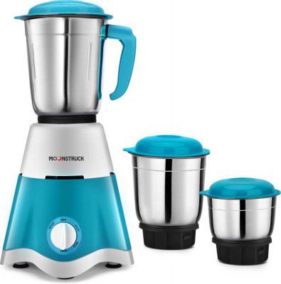 Moonstruck ultra powerful and copper winding mixer/juicer/grinder combo set 3 jar mixi mixi blue - 3 jar 750 Juicer Mixer Grinder (3 Jars, Blue)