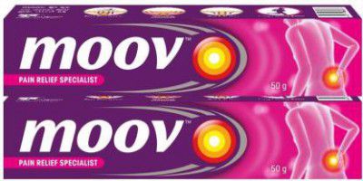 MOOV Instant Pain Relief Cream Regular - 50 gm, Pack of 2 Cream  (2 x 50 g)