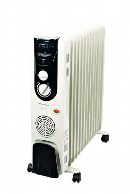 Morphy Richards OFR Room Heater, 13 Fin 2500 Watts Oil Filled Room Heater (OFR 13F White/Black)