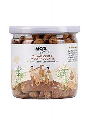 Mo's Wheatflour & Jaggery Cookies, 150 G | Cookies without Maida and refined sugar | Healthy Snack For Kids And Adults| Rich in Taste and Nutrition