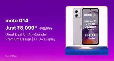 Moto G14 @ Just ₹8,099 on Flipkart's Big Billion Days Sale