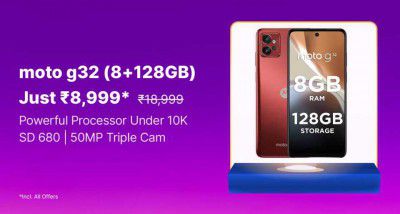 Moto G32 @ ₹8,999 on Flipkart's Big Billion Days Sale