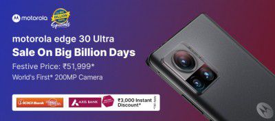 Motorola Edge 30 Ultra @ ₹51,999 on Flipkart Big Billion Days Sale