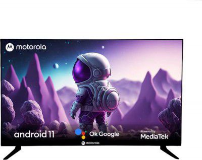 MOTOROLA Envision 32HDADMWKBE 32 inch HD Ready LED Smart Android TV with Android 11, Bezel-Less Design, and Dolby Audio (2023)