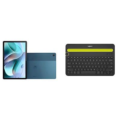 Motorola Tab G70 8GB RAM 512GB Storage with Logitech K480 Wireless Multi-Device Keyboard - Black