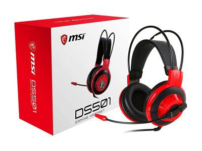 MSI DS501 Over Ear Wired Gaming Headset with Mic