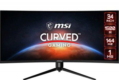 MSI Optix MAG342CQR 34 Inch Curved Gaming LCD Monitor - 21:9 UWQHD 3440 x 1440 Pixels