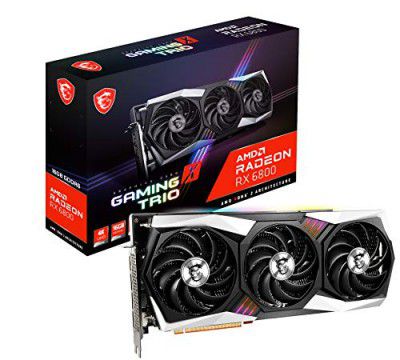 MSI Radeon RX 6800 GAMING X TRIO 16G Graphic Card, Radeon RX 6800 GPU, 16 GB GDDR6 256-Bit Memory, 16 Gbps, PCIe 4, Up to 2155 MHz Core Clock, TORX FAN 4.0, Tri Frozr 2, PCIe x16