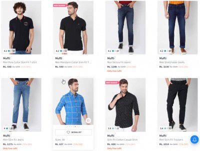 Myntra : Mufti Clothing @ 77% Off