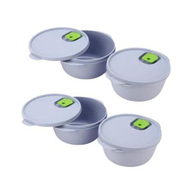 Mumma's LIFE Food Storage Containers with Air Vent Lid, BPA Free, Microwave & Dishwasher Safe (Pack of 4)