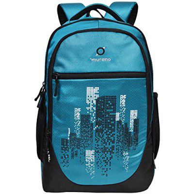 Murano Era 30 LTR Casual Backpack with 3 Compartment and Polyester Water Resistance Backpack for Men and Women- Teal Green