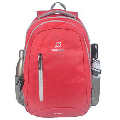 Murano Router 33 LTR Laptop Backpack for 15.6 inch Laptop and Nylon Water Resistance Backpack- Red