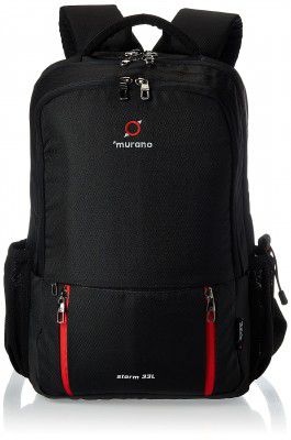 Murano Storm 33 LTR Casual Backpack for Men Women with 3 Compartment and Polyester Water Resistance Backpack