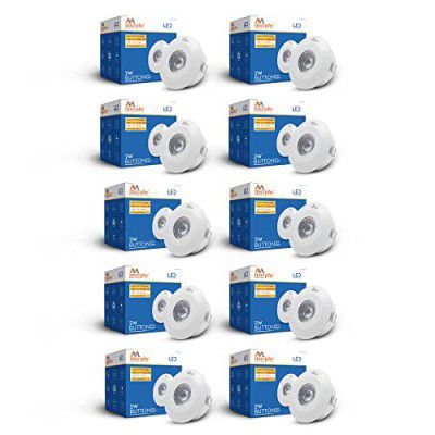 Murphy 2 Watts LED Cool White Round Spot Light, Pack of 10