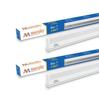 Murphy 6W Batten Led Tube Light (1 Feet, Warm White) - Pack Of 2, b22