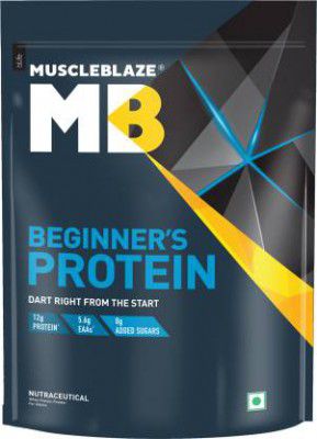 MUSCLEBLAZE Beginner's , No Added Sugar Whey Protein  (1 kg, Cookies and Cream)