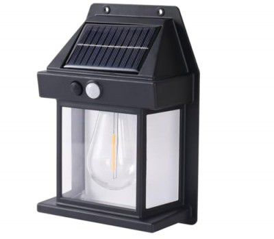 Mutois Solar Wall Lights Outdoor, Wireless Dusk to Dawn Porch Lights Fixture, Solar Wall Lantern with 3 Modes & Motion Sensor, Waterproof Exterior Lighting with Clear Panel for Entryway Front Door