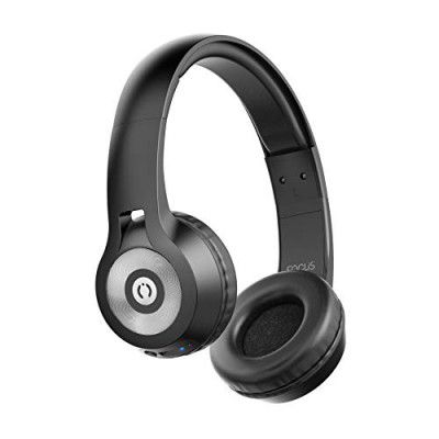 MuveAcoustics Focus MA-1525SB Wireless Bluetooth On Ear Headphone with Mic (Steel Black)