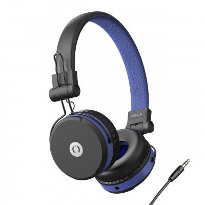 MuveAcoustics Impulse MA-1500FB Wired On Ear Headphones with Mic (Flagship Blue)