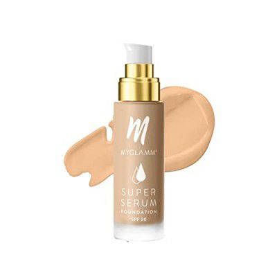 MyGlamm Super Serum Foundation - 202W Sunny, 33 gm | Liquid Foundation with Hyaluronic Acid | 8 Hr+ Long Lasting & Hydrating Foundation with SPF 30