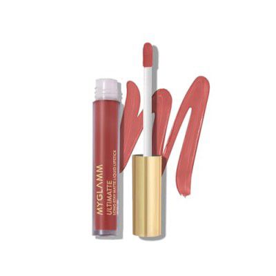 MyGlamm Ultimatte Long Stay Matte Liquid Lipstick-Nude Bombshell-2.5 g | Nude Lipstick With Vitamin E | 8hr Long Lasting Lipstick | No-Smudge, Waterproof Formula | Vegan & Cruelty Free