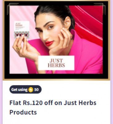 Myntra Insiders: Flat 120₹ Off on Just Herbs Products | Using 50 SuperCoins