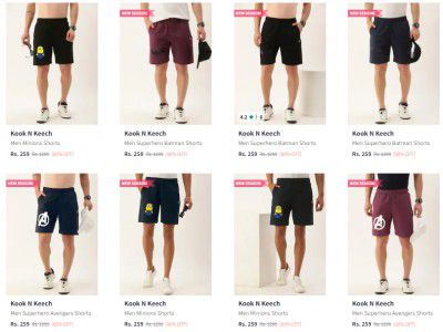 Myntra : Men's Shorts ₹259