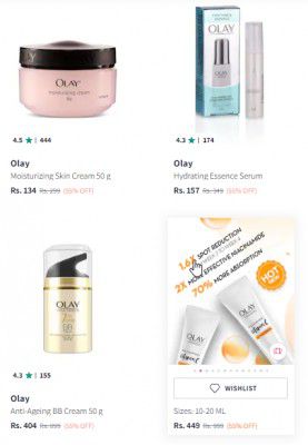 Myntra : Olay Skin Care Product Up to 60% Off