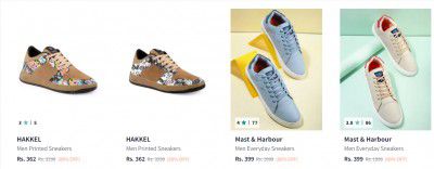 Myntra: Sneakers for Mens Upto 89% Off