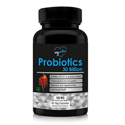 MYPARINA Probiotic 30 Billion CFU Prebiotic 90 Veg Capsules - 16 Strains - Optimal Gut Health for Men and Women - Digestive Balance - Vegan, Gluten-Free - Improve Nutrient Absorption