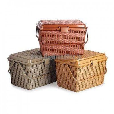 Nakoda Big Royal Plastic Multipurpose Picnic Cum Cloth/Multi-utility Storage Bin Basket