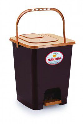 Nakoda Modern Square Pedal Dust Bin for Office use, School, Bedroom, Kids Room, Home, Multi Purpose,29 Litre color may vary (Plain & Printed)