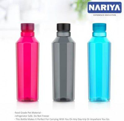 nariya NEW AMAZING BOTTLE SET IN MULTICOLOR LEAK-PROOF AND TRANSPARENT WATER BOTTLE SET 1000 ml Bottle  (Pack of 6, Multicolor, Plastic)