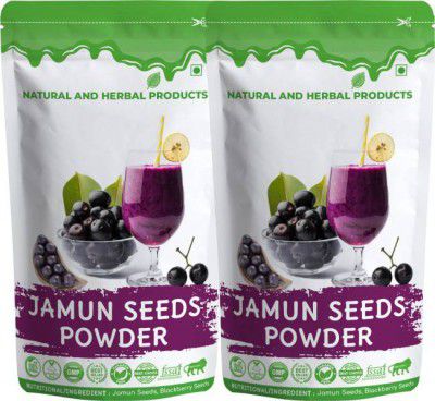 NATURAL AND HERBAL PRODUCTS Blackberry Seeds Powder | Jamun Seeds| Drink | Eating | Weight Loss (2 x 100 g)