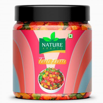 Nature Krafts Mix Tutti Frutti Cherries Fresh Fruits - 400Gram (Jar Pack)