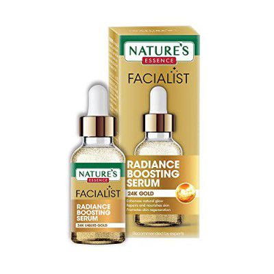 NATURES ESSENCE 24K Liquid Gold Radiance Boosting Serum | Face Serum For Glowing Skin, 30Ml